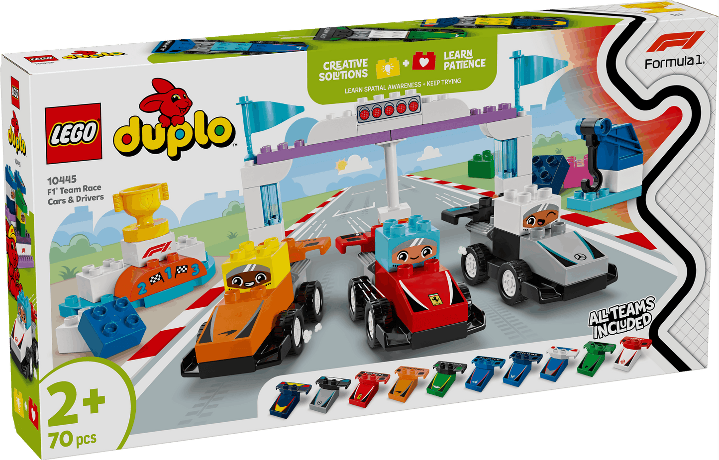 Lego Duplo 10445 F1 Team Race Cars & Drivers for Toddlers Ages 2 & Up - Glamorous Boutique