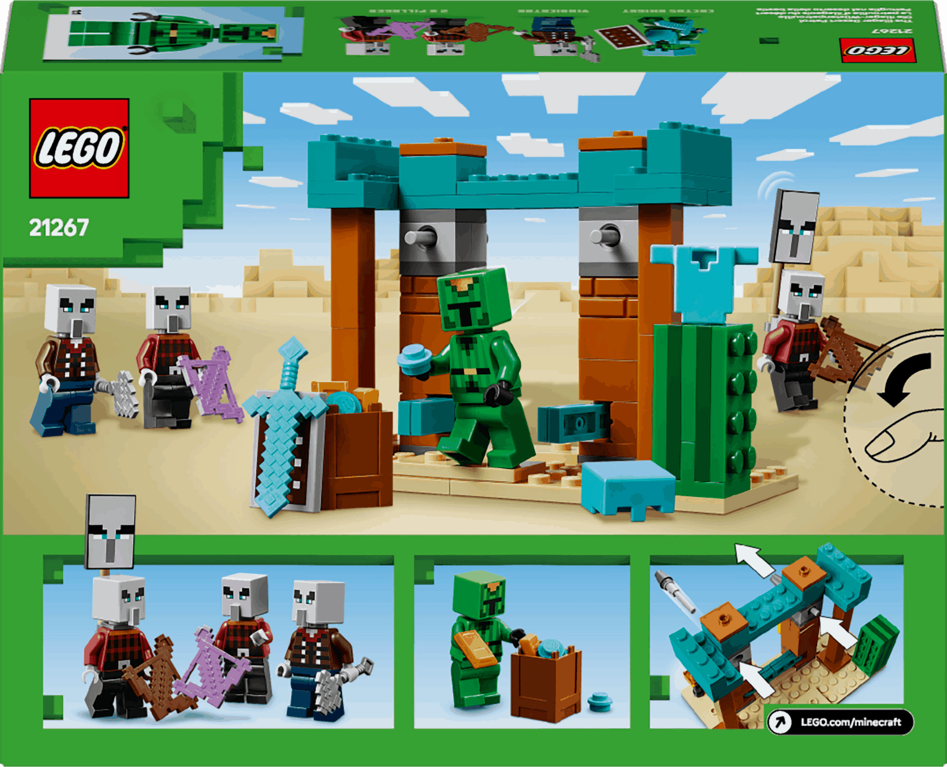 Lego Minecraft 21267 The Illager Desert Patrol Playset for Ages 7 & Up - Glamorous Boutique