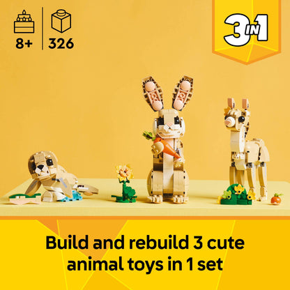 Lego Creator 3 in 1 31162 Cute Bunny Rebuildable Toy for Ages 8 and Up - Glamorous Boutique