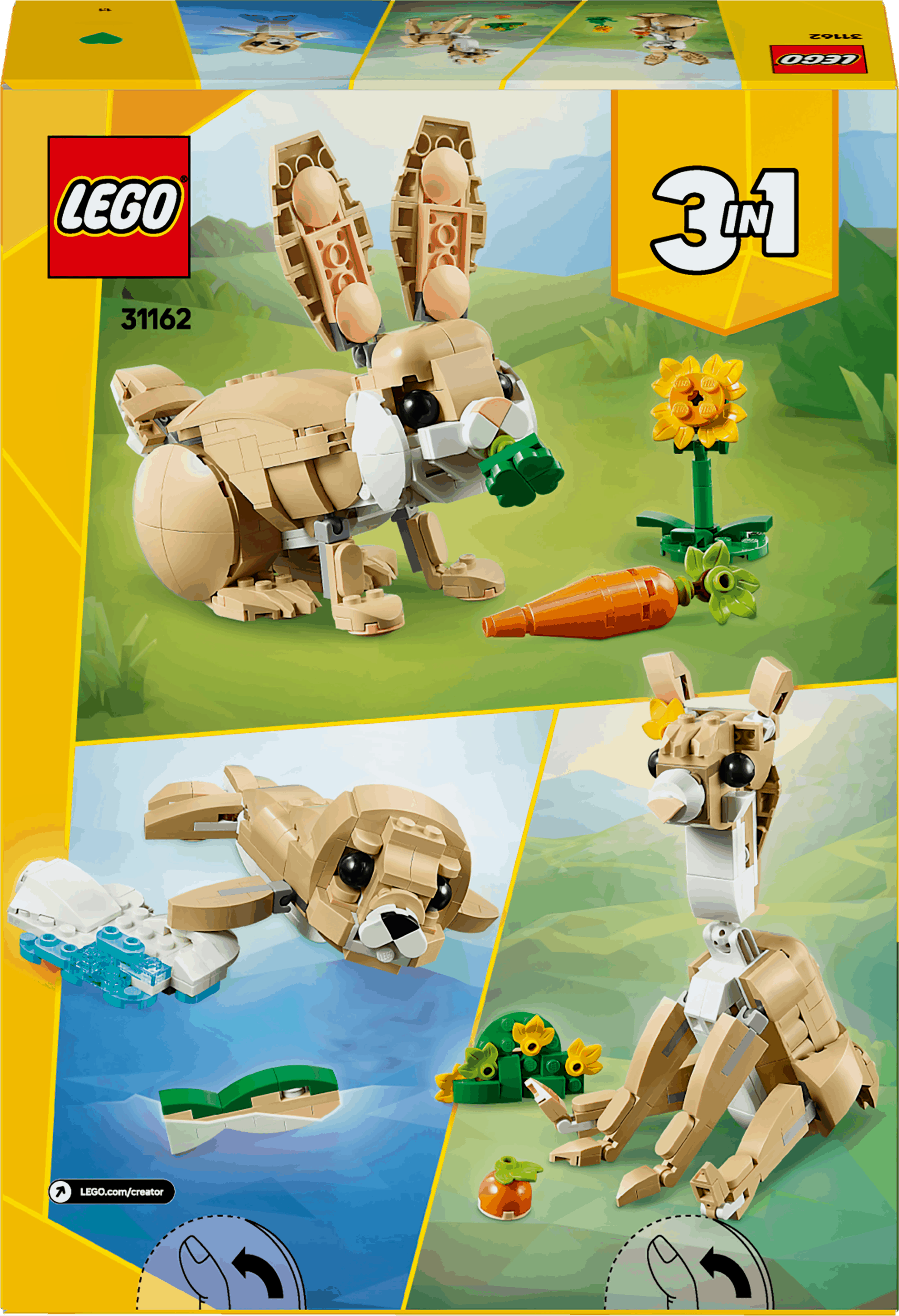 Lego Creator 3 in 1 31162 Cute Bunny Rebuildable Toy for Ages 8 and Up - Glamorous Boutique