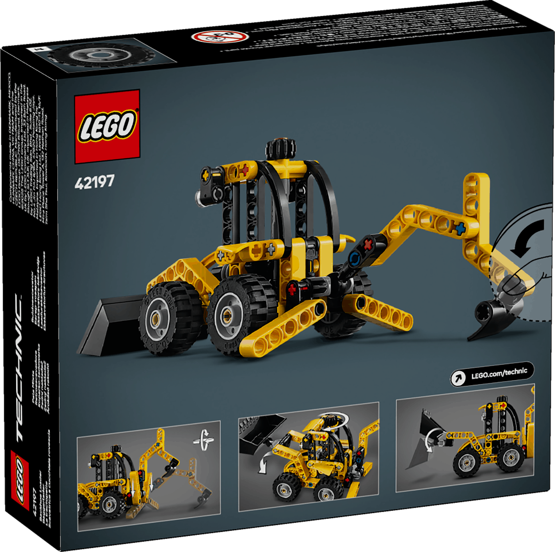 Lego Technic 42197 Backhoe Loader Buildable Playset for Ages 7 and Up - Glamorous Boutique