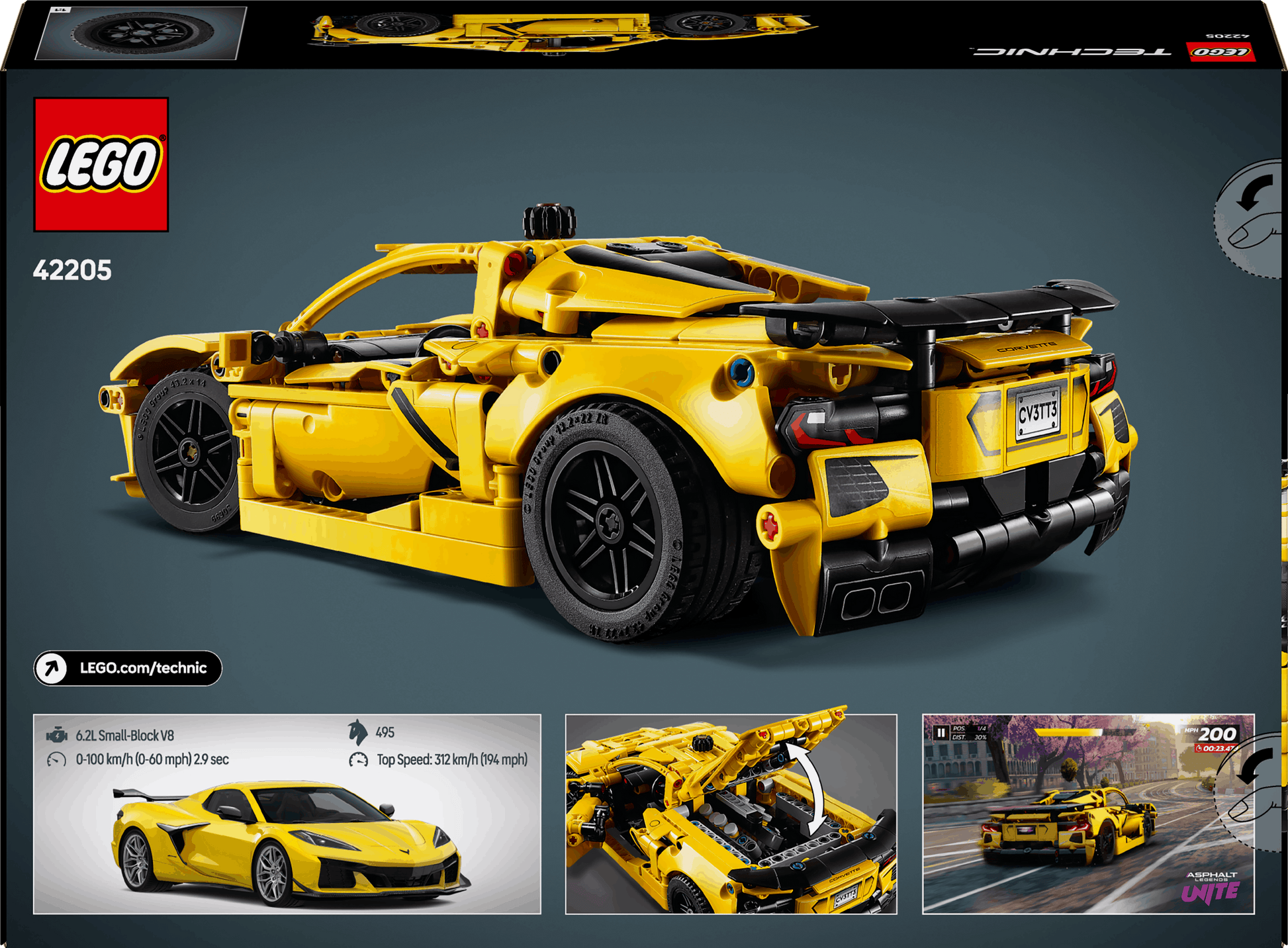 Lego Technic 42205 Chevrolet Corvette Stingray Playset for Ages 9 & Up - Glamorous Boutique