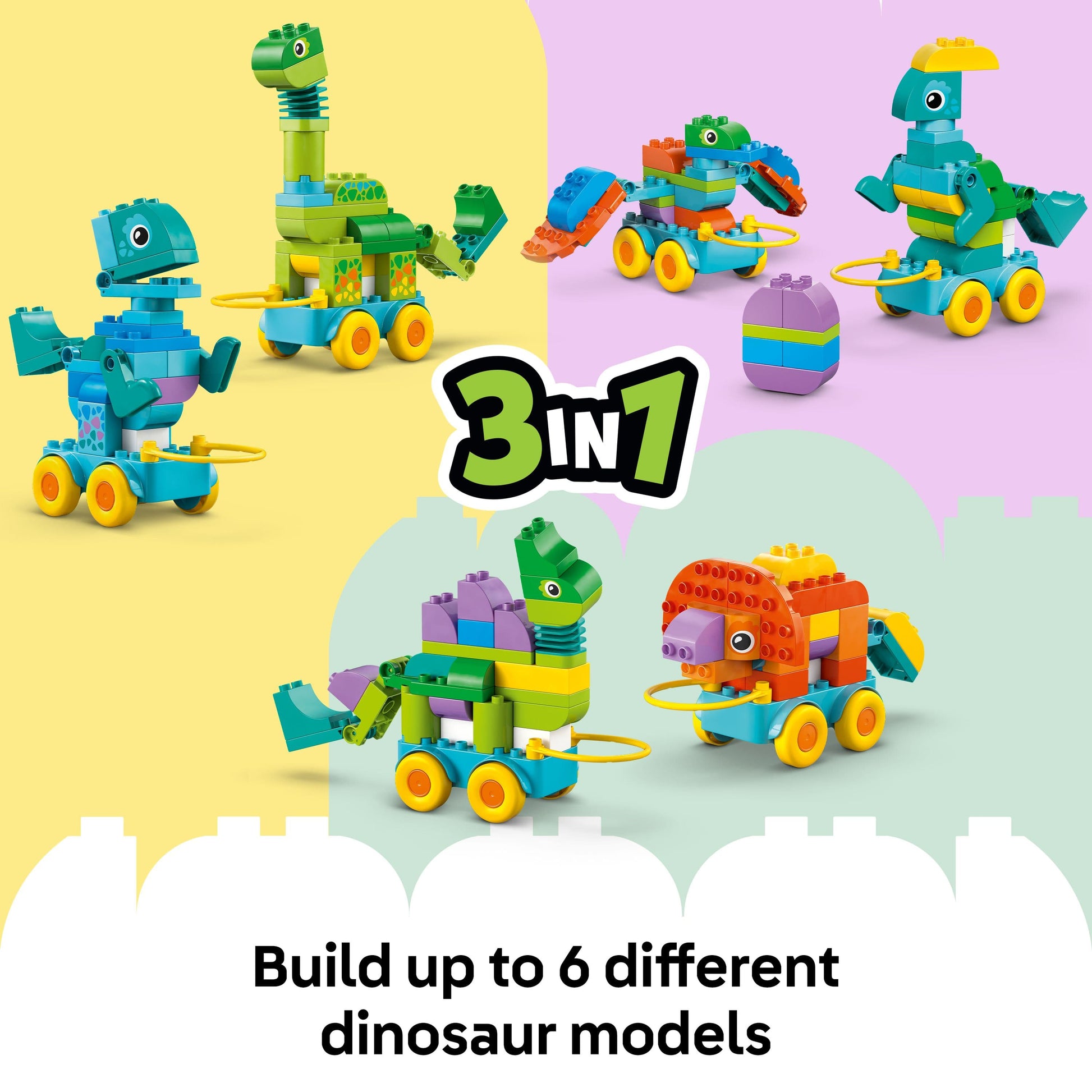 Lego Duplo Town 10451 3 in 1 Dinosaurs on Wheels Set for Ages 3 and Up - Glamorous Boutique