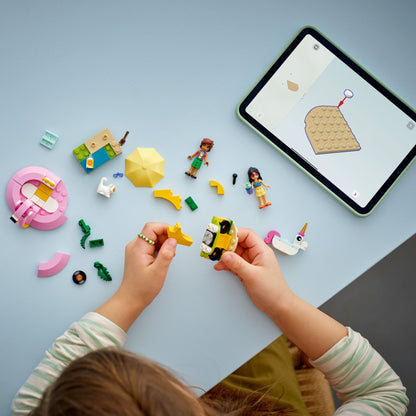 Lego Friends 42658 Unicorn & Flamingo Pool Party Set for Ages 5 and Up - Glamorous Boutique