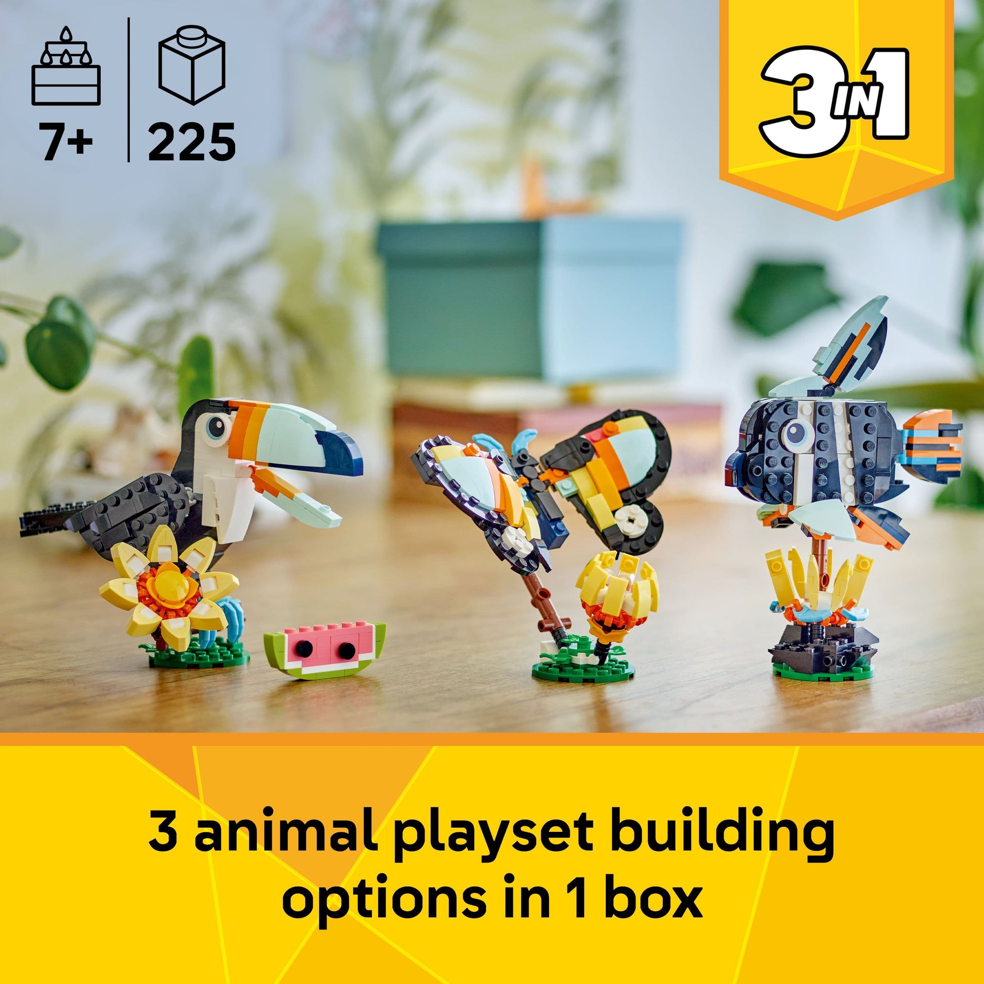 Lego Creator 3 in 1 31173 Wild Animals: Tropical Toucan for Age 7 & Up - Glamorous Boutique