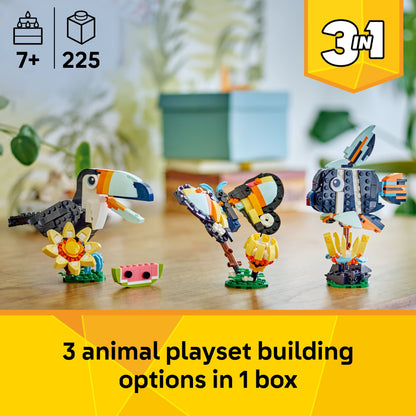 Lego Creator 3 in 1 31173 Wild Animals: Tropical Toucan for Age 7 & Up - Glamorous Boutique
