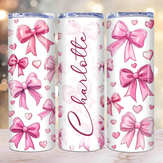 Personalised bow tumbler - Glamorous Boutique