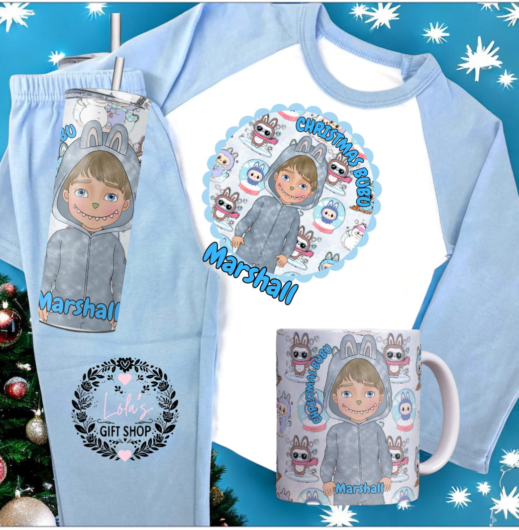 Personalised “Christmas Bubu” Tumbler – 15oz or 20oz blue - Glamorous Boutique