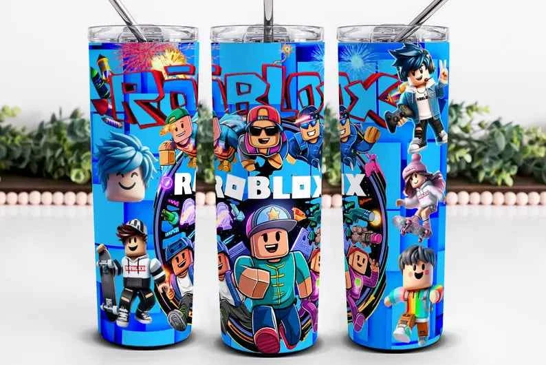 Blue RB 20oz tumbler - Glamorous Boutique