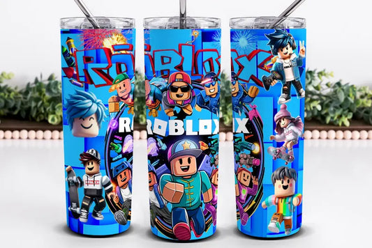 Blue RB 20oz tumbler - Glamorous Boutique