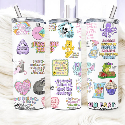 Sweary 20oz tumbler new design - Glamorous Boutique