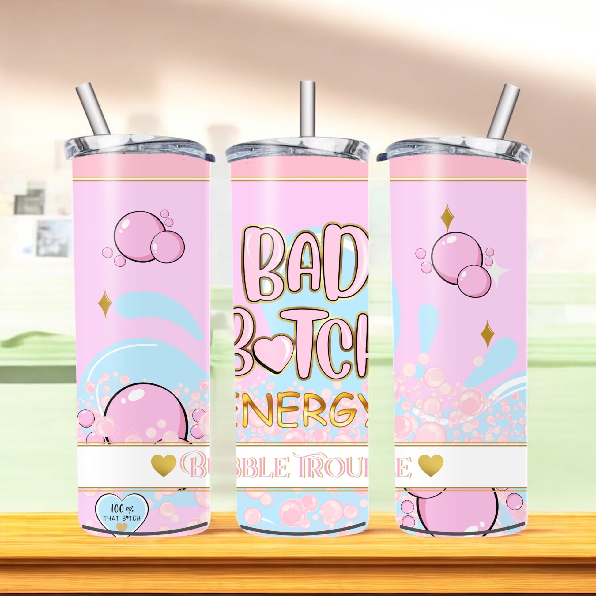 Bad B energy 20oz tumblers - Glamorous Boutique