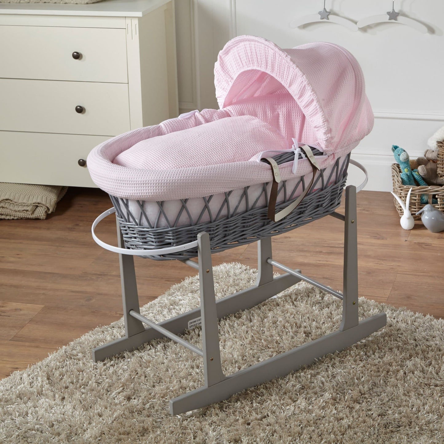 Wicker Baby Moses Basket With Stand - Glamorous Boutique