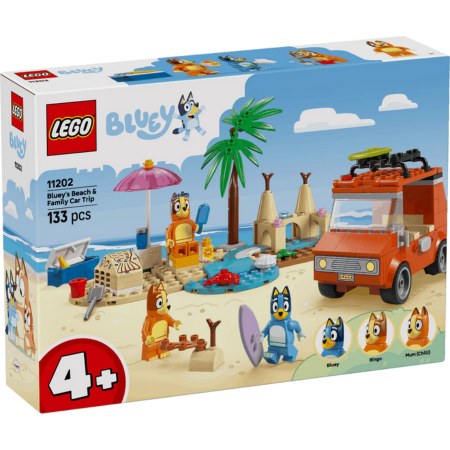 Lego Bluey 11202 Bluey's Beach & Family Car Trip for Children Ages 4+ - Glamorous Boutique