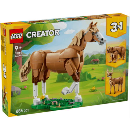 Lego Creator 3 in 1 31166 Beautiful Horse Rebuildable Set for Ages 9+ - Glamorous Boutique