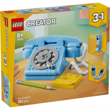 Lego Creator 3 in 1 31174 Retro Telephone Rebuildable Set for Ages 8+ - Glamorous Boutique
