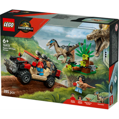 Lego Jurassic World 76972 Raptor Off-Road Escape for Ages 6 and Up - Glamorous Boutique