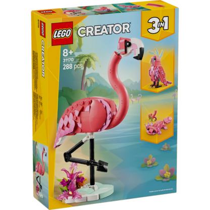 Lego Creator 3 in 1 31170 Wild Animals: Pink Flamingo for Ages 8 & Up - Glamorous Boutique