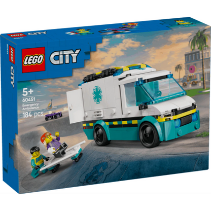 Lego City 60451 Emergency Ambulance Playset for Ages 5 and Up - Glamorous Boutique