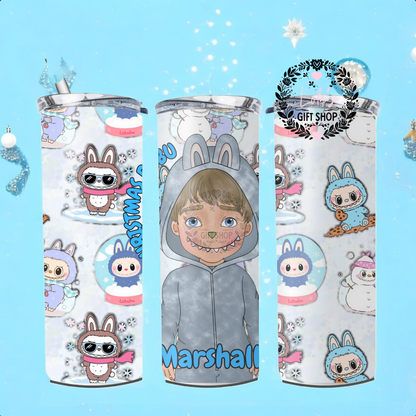 Personalised “Christmas Bubu” Tumbler – 15oz or 20oz blue - Glamorous Boutique