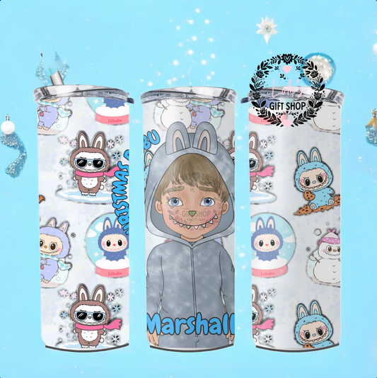 Personalised “Christmas Bubu” Tumbler – 15oz or 20oz blue - Glamorous Boutique