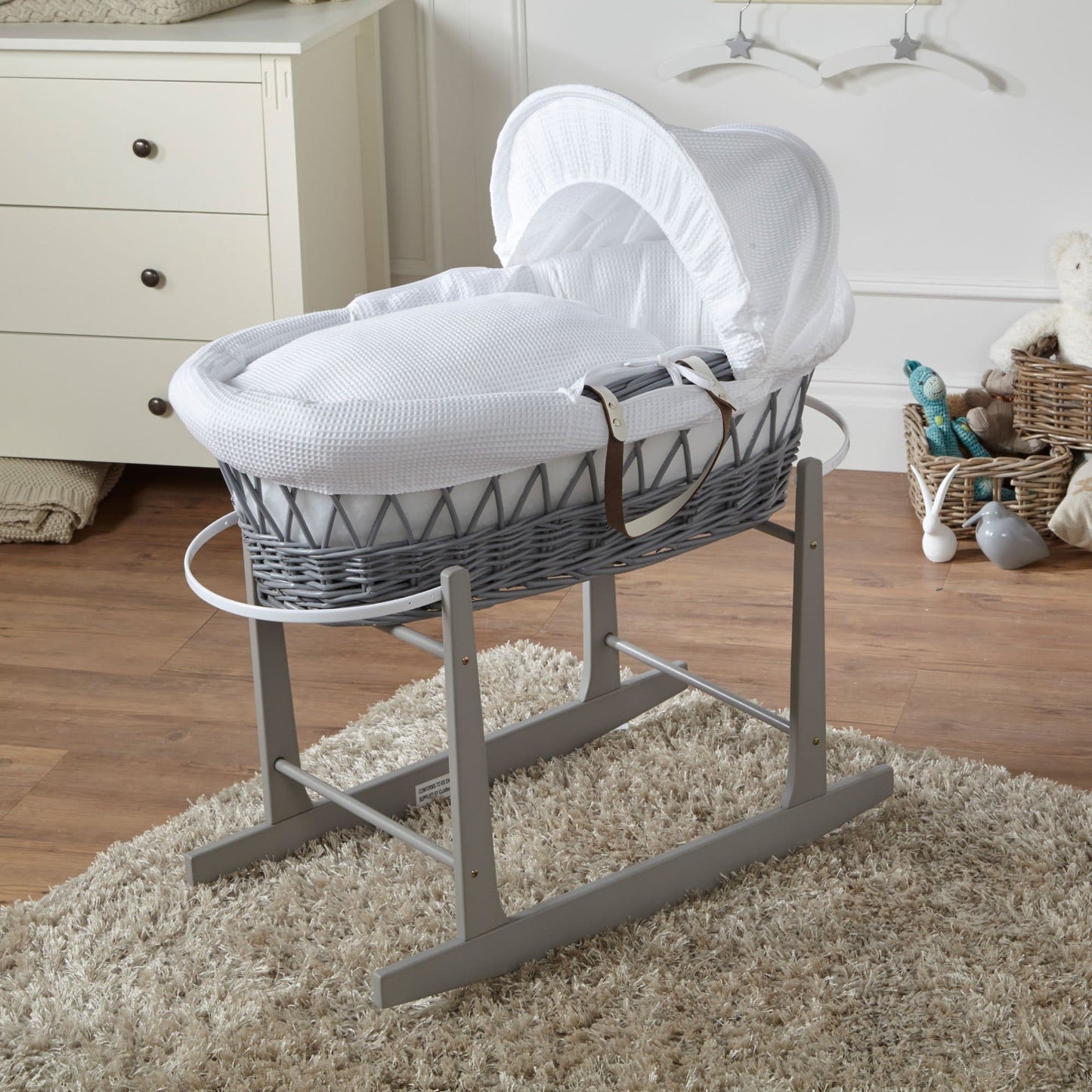 Wicker Baby Moses Basket With Stand - Glamorous Boutique