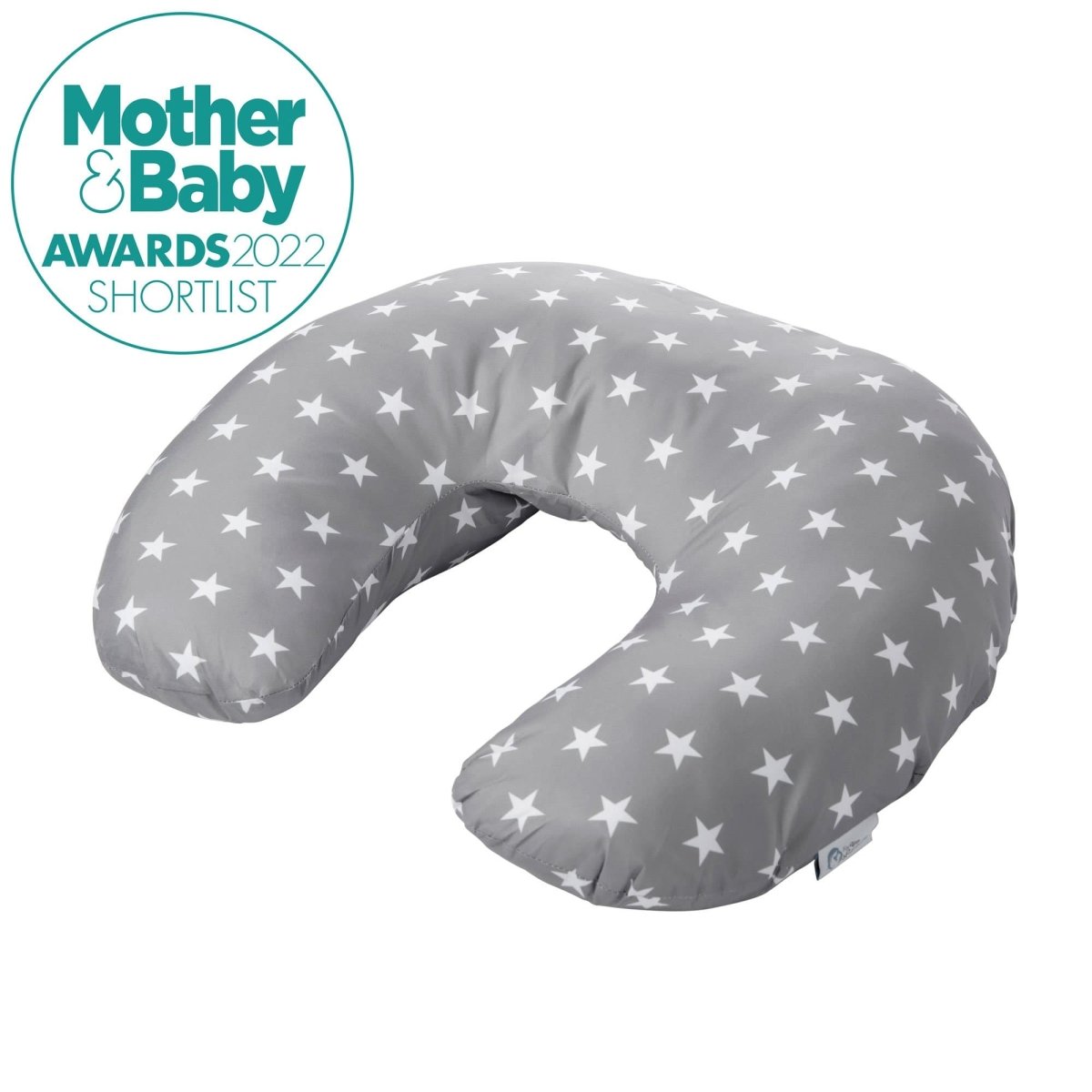 Breast Feeding Maternity Nursing Pillow - Grey with Stars - Glamorous Boutique