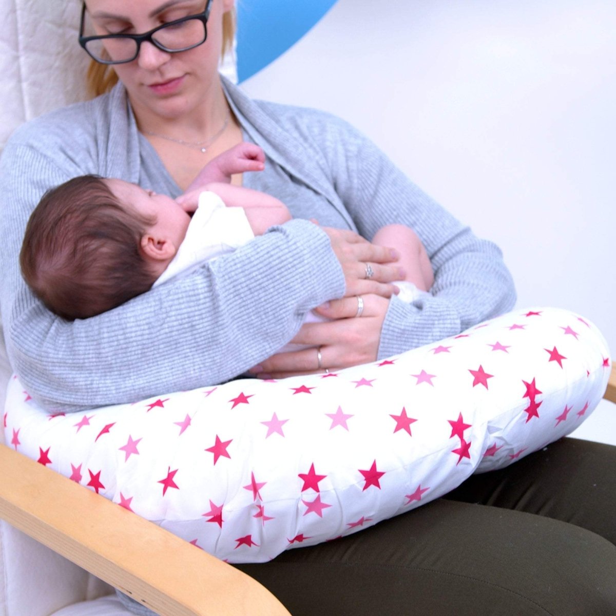 Breast Feeding Maternity Nursing Pillow - Little Star Pink - Glamorous Boutique