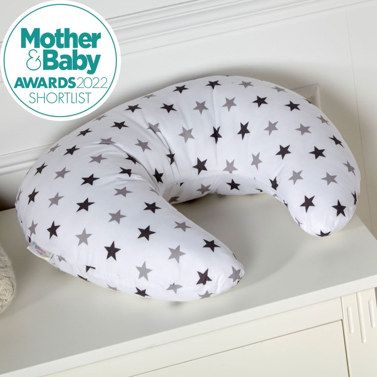 Breast Feeding Maternity Nursing Pillow - Silver Twinkle - Glamorous Boutique