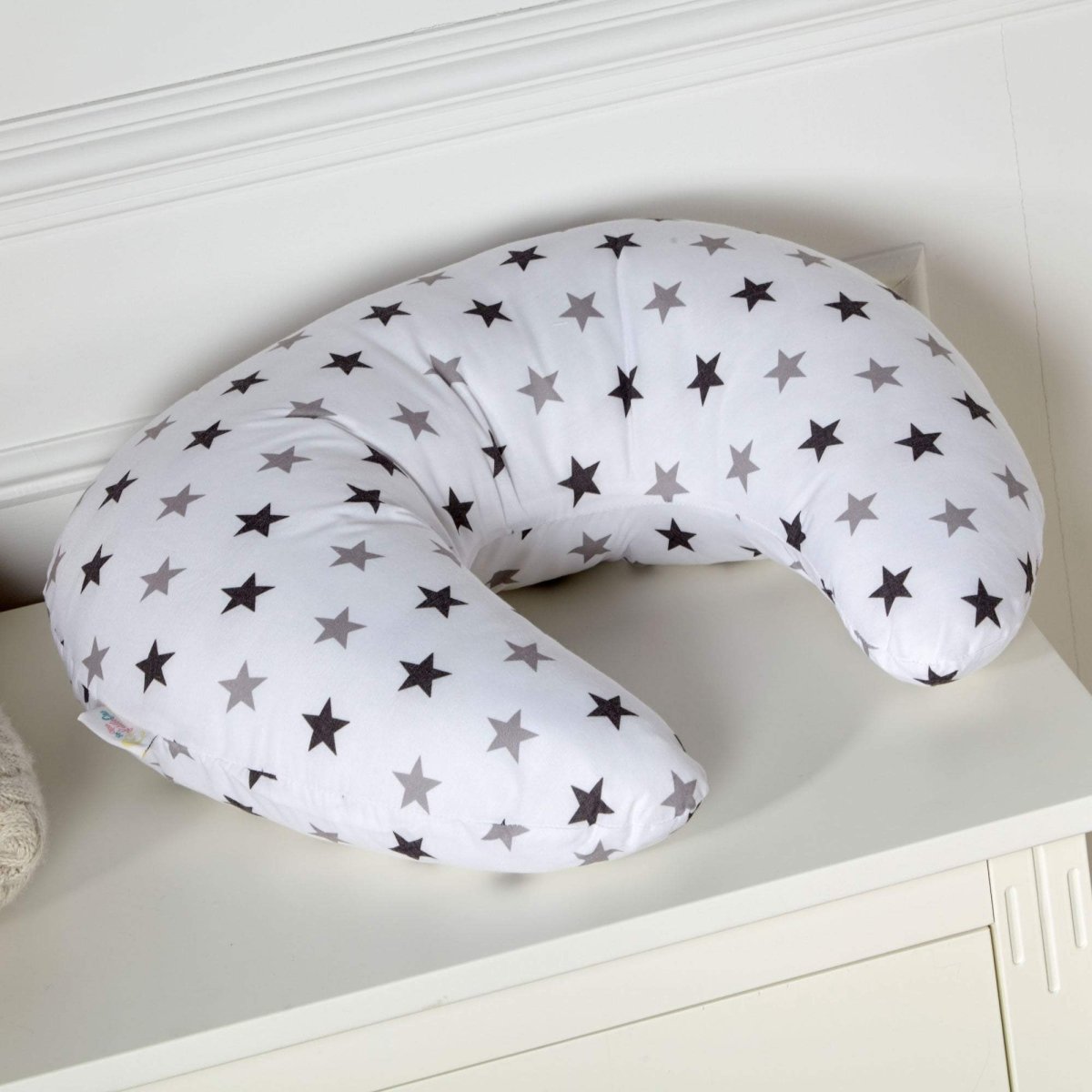 Breast Feeding Maternity Nursing Pillow - Silver Twinkle - Glamorous Boutique