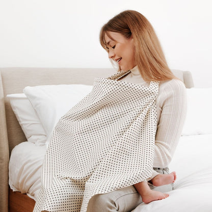 Breastfeed Apron - Grey Stars - Glamorous Boutique