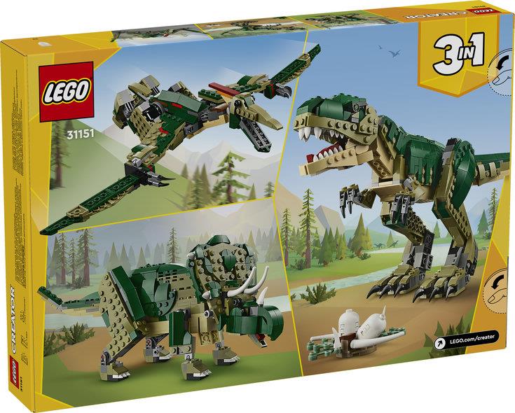 Lego Creator 3 in 1 31151 T. Rex Rebuildable Playset for Ages 9 and Up - Glamorous Boutique