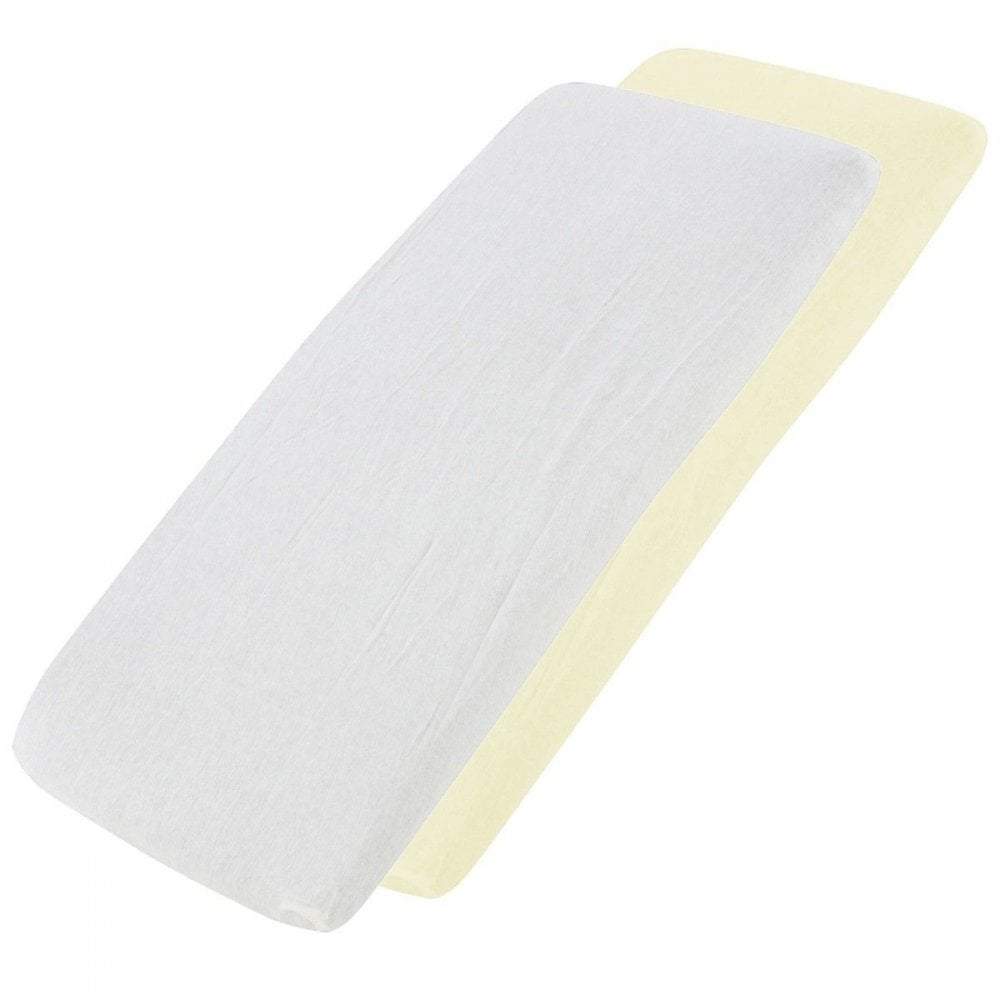 Crib Jersey Fitted Sheets 100% Cotton 40x90cm - Pack Of 2 - Fits All Models - Glamorous Boutique