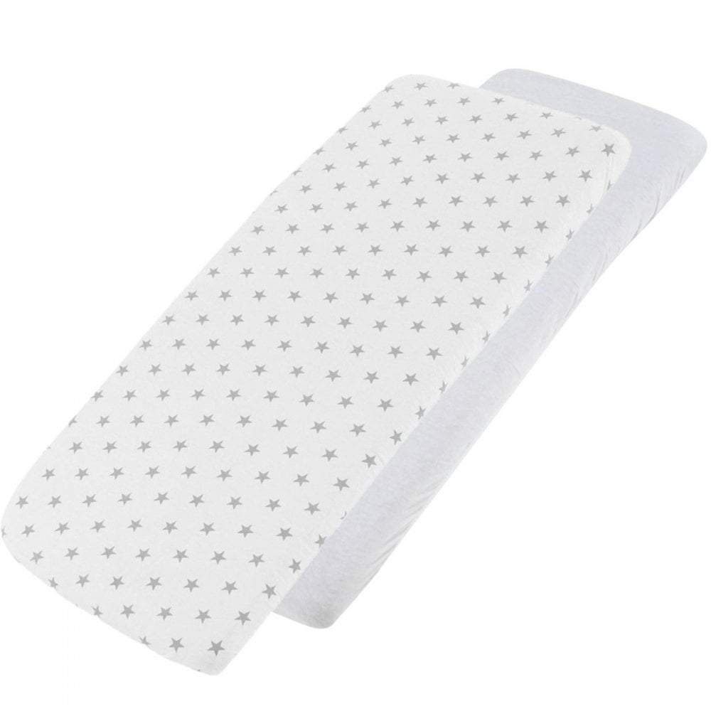 Crib Jersey Fitted Sheets 100% Cotton 40x90cm - Pack Of 4 - Fits All Models - Glamorous Boutique
