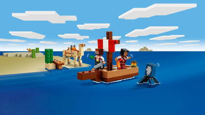 Lego Minecraft 21259 The Pirate Ship Voyage Toy Playset for Ages 8+ - Glamorous Boutique