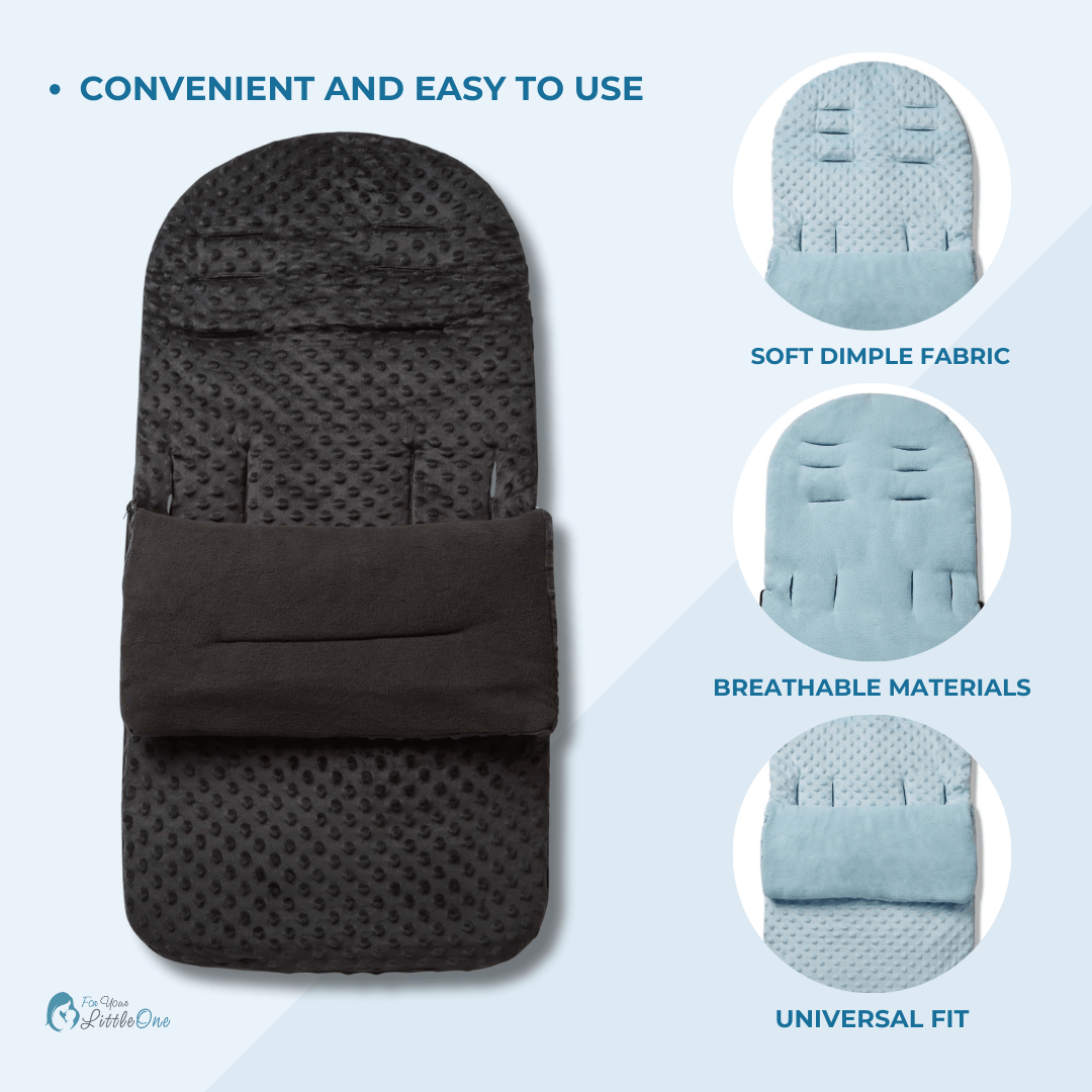 Universal Dimple Footmuff / Cosy Toes - Fits All Pushchairs / Prams & Buggies - Glamorous Boutique