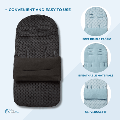 Universal Dimple Footmuff / Cosy Toes - Fits All Pushchairs / Prams & Buggies - Glamorous Boutique