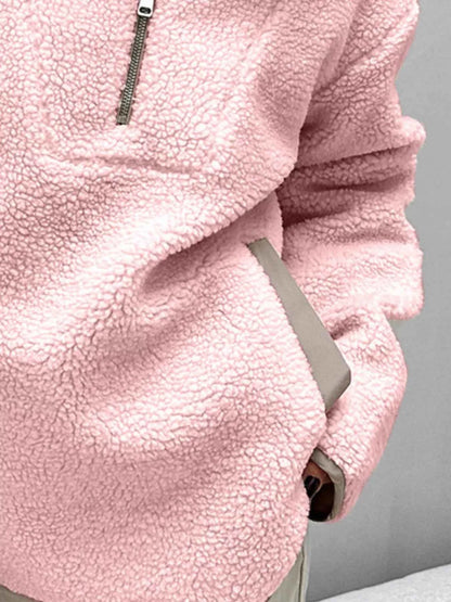 Sherpa Half Zip Sweatshirt