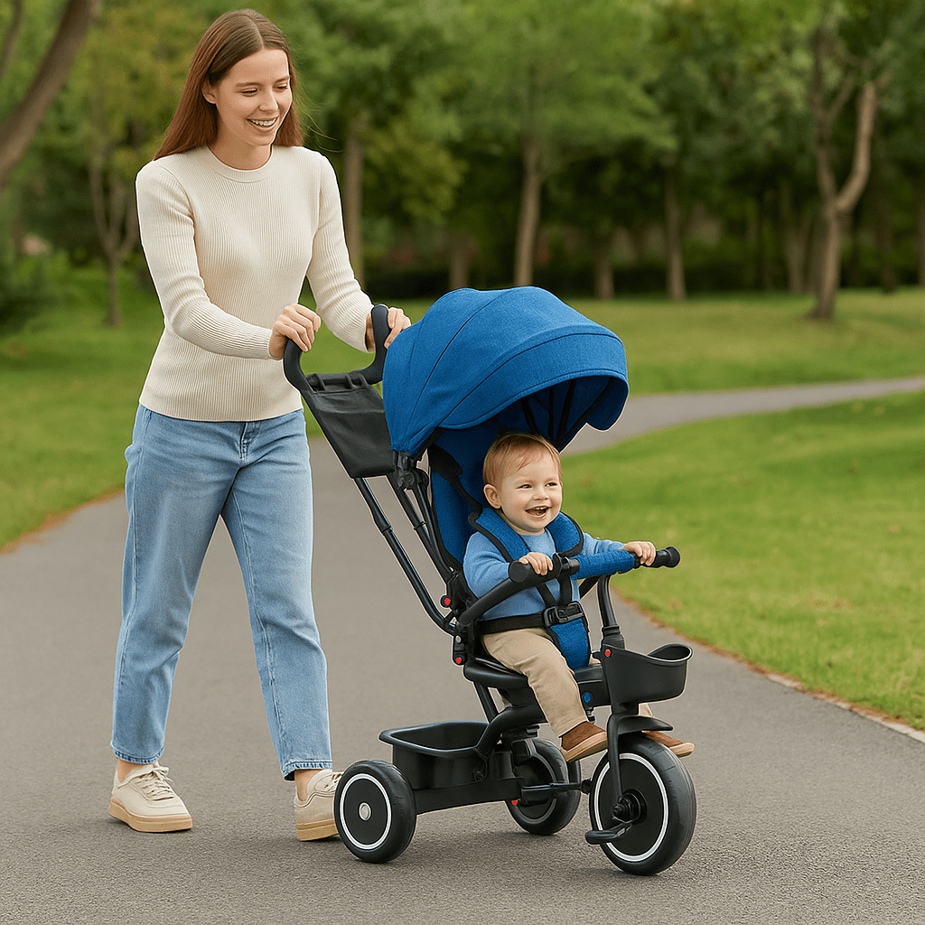 Foryourlittleone 6 in 1 Trike V3 - Blue (9 months - 5 years) - Glamorous Boutique