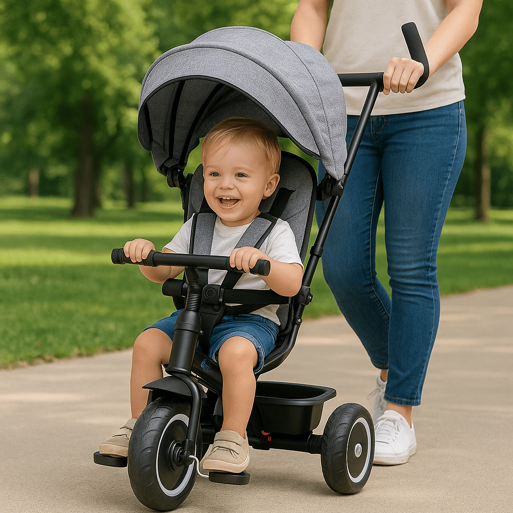 Foryourlittleone 6 in 1 Trike V3 - Grey (9 months - 5 years) - Glamorous Boutique