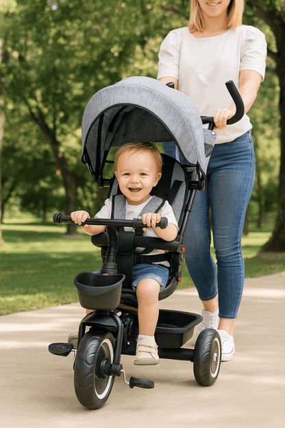 Foryourlittleone 6 in 1 Trike V3 - Grey (9 months - 5 years) - Glamorous Boutique