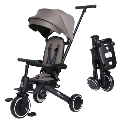 Foryourlittleone Xplor 6 in 1 Foldable Trike - Grey Olive (10m-5y) - Glamorous Boutique