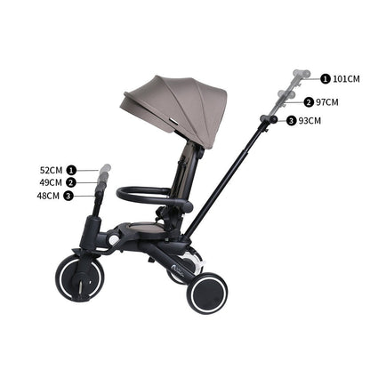 Foryourlittleone Xplor 6 in 1 Foldable Trike - Grey Olive (10m-5y) - Glamorous Boutique