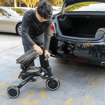 Foryourlittleone Xplor 6 in 1 Foldable Trike - Jet Black (10m-5y) - Glamorous Boutique