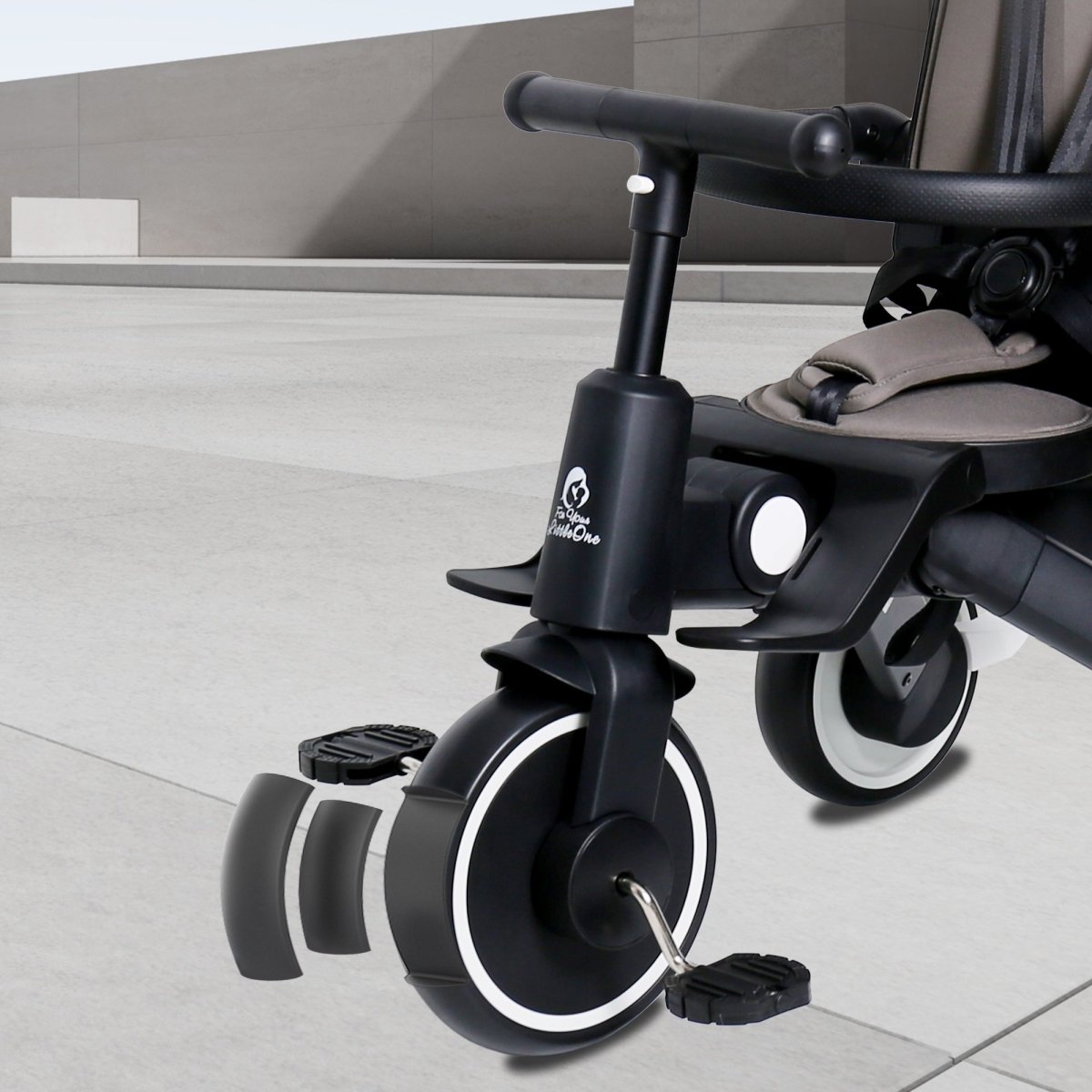 Foryourlittleone Xplor 6 in 1 Foldable Trike - Jet Black (10m-5y) - Glamorous Boutique