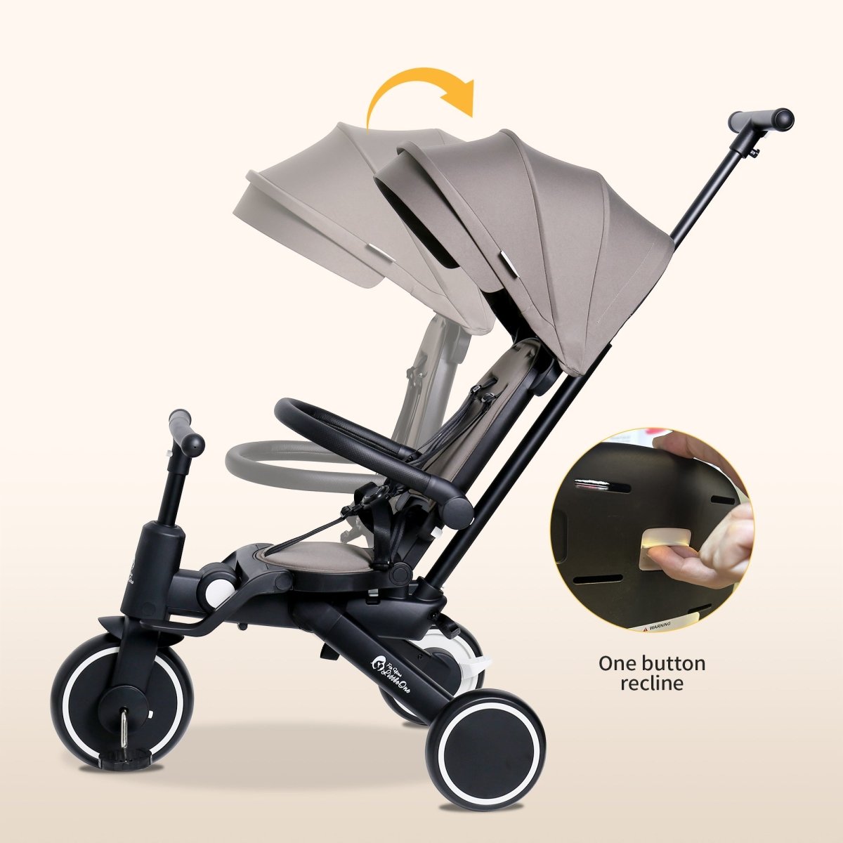 Foryourlittleone Xplor 6 in 1 Foldable Trike - Jet Black (10m-5y) - Glamorous Boutique