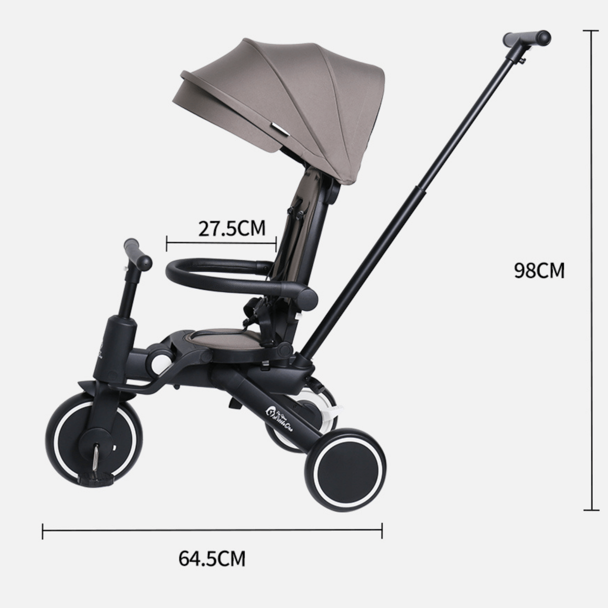 Foryourlittleone Xplor 6 in 1 Foldable Trike - Jet Black (10m-5y) - Glamorous Boutique