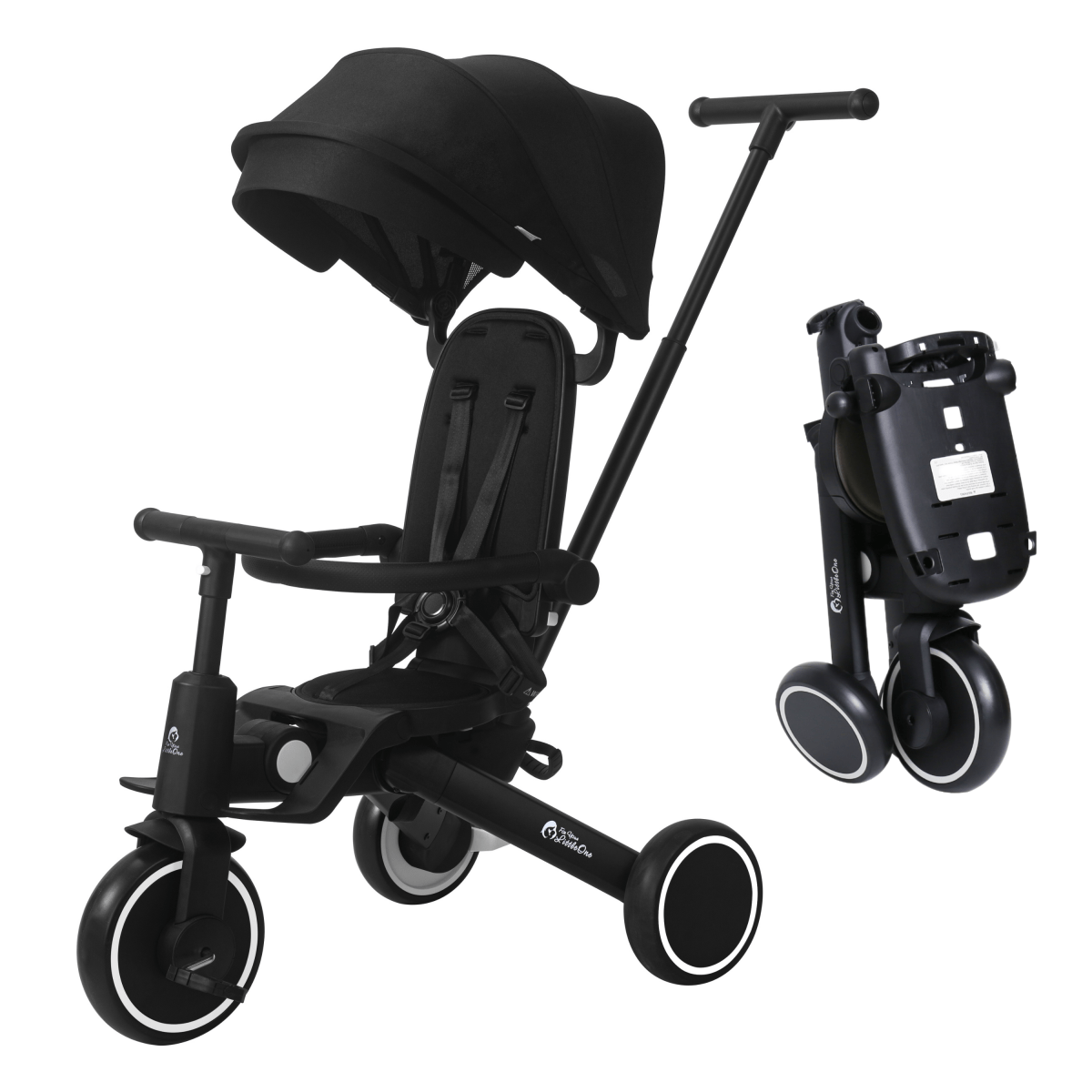Foryourlittleone Xplor 6 in 1 Foldable Trike - Jet Black (10m-5y) - Glamorous Boutique