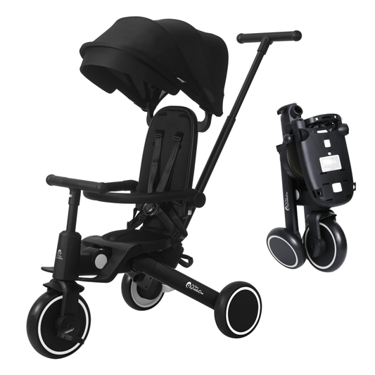 Foryourlittleone Xplor 6 in 1 Foldable Trike - Jet Black (10m-5y) - Glamorous Boutique
