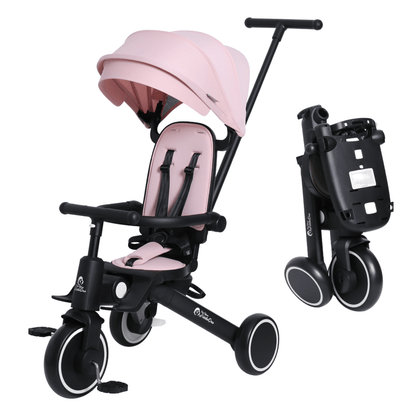 Foryourlittleone Xplor 6 in 1 Foldable Trike - Pastel Pink (10m-5y) - Glamorous Boutique